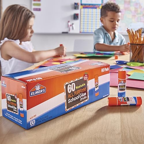 Miniatura 7 de Elmer's Palitos de pegamento escolar púrpura desaparecidos y multiusos, lavables, 60 unidades