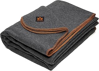 Arcturus Military Wool Blanket - Warm, Thick, Washable - Great for Outdoors, Camping, Stadium Blanket, Picnics, Travel - C...