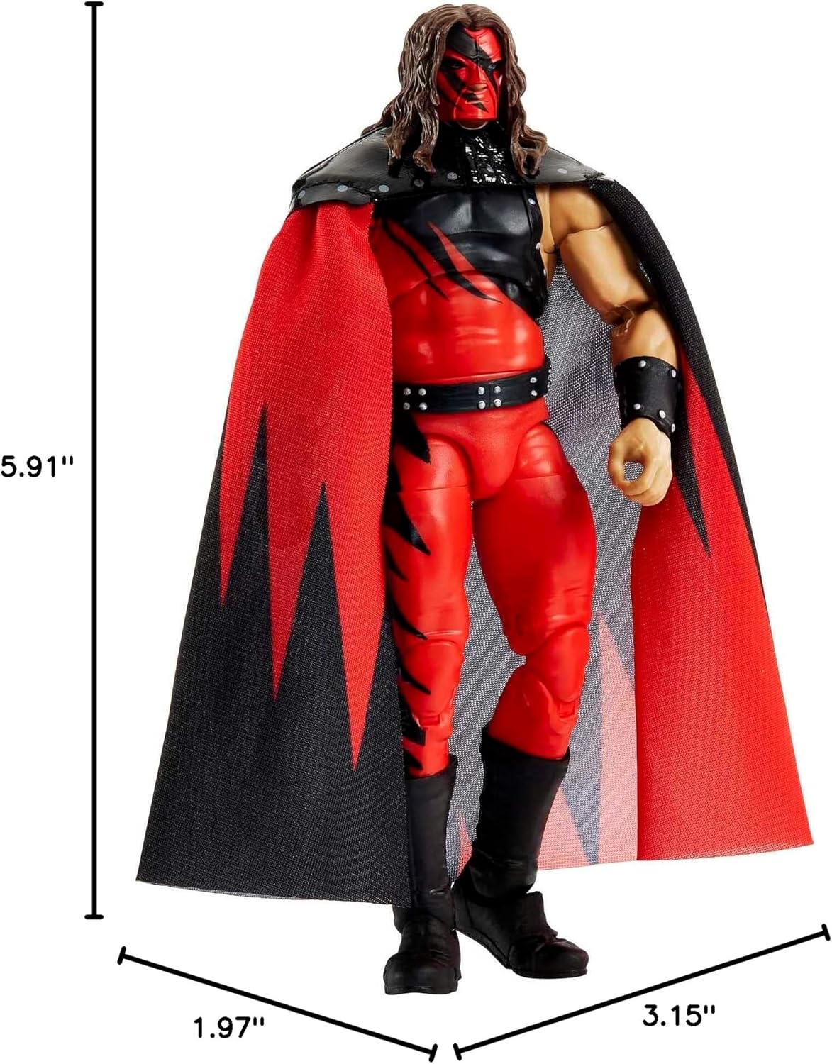 Mattel Ultimate Edition Kane Action Figure, 6-inch Collectible with Interchangeable Head, Swappable Hands & Entrance Cape for Ages 8 Years Old & Up