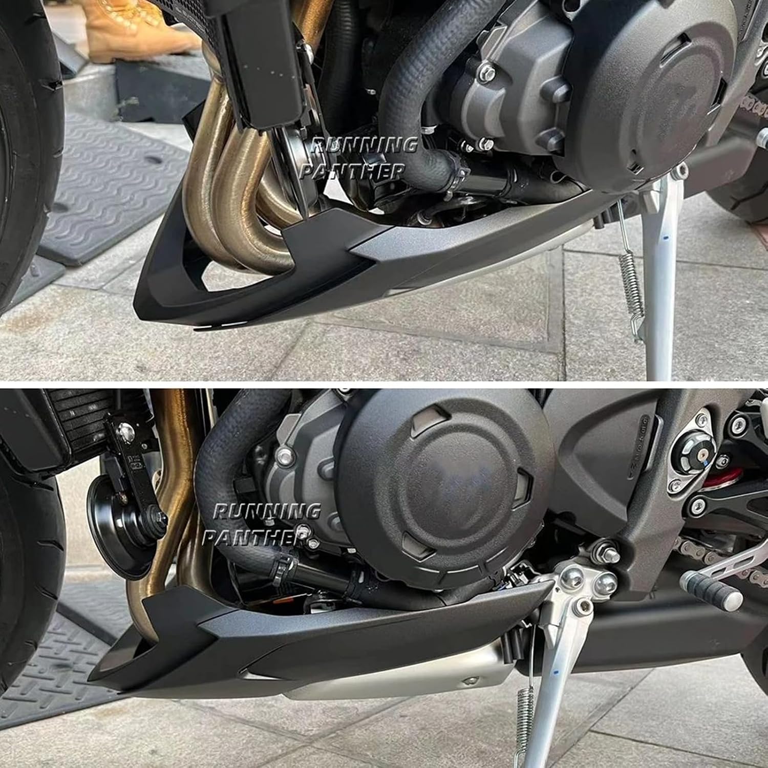 New Motorcycle Skid Plate Accessories Moto Engine Guard Module Spoiler Chassis Fairing for Street Triple 765 RS 765RS 2017-2022 Chassis Protective Cover (Pearl White (Bright))
