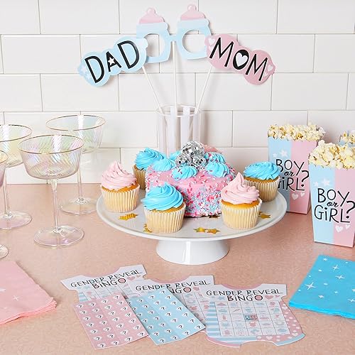 Miniatura 2 de Big Dot of Happiness Juego de bingo para fiesta de revelación de género – Tarjetas de bingo en forma de body para bebé con marcadores, actividades
