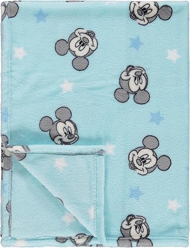 Disney Manta de franela para bebé, suave y acogedora de 30 x 40 pulgadas, con Mickey Mouse, Minnie Mouse, Winnie The Pooh y Dumbo