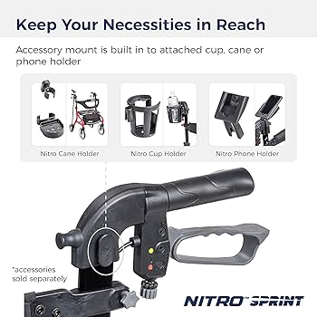 Amazon.com: Drive Medical Nitro Sprint Foldable Rollator