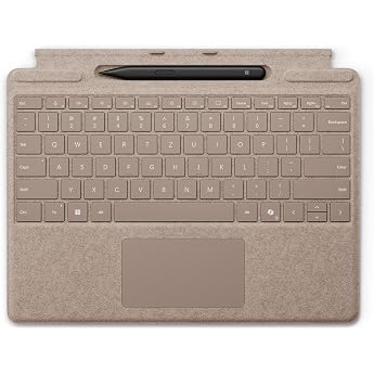 Microsoft Surface Pro Keyboard with Surface Slim Pen Sand QWERTZ Compatible with Surface Pro Copilot + PC 11th Edition Surface Pro 9 & Surface Pro 8