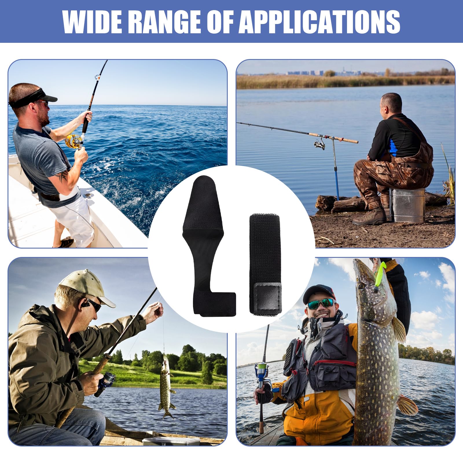 Cinghie Canna da Pesca 6 Set Custodia Protettiva per Canna