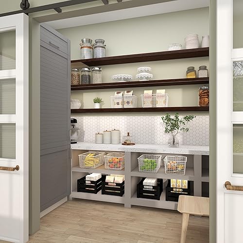 Miniatura 8 de Deco 79 Tarros decorativos de cerámica con tapas de madera, juego de 3 9 pulgadas, 8 pulgadas, 7 pulgadas de alto, blanco