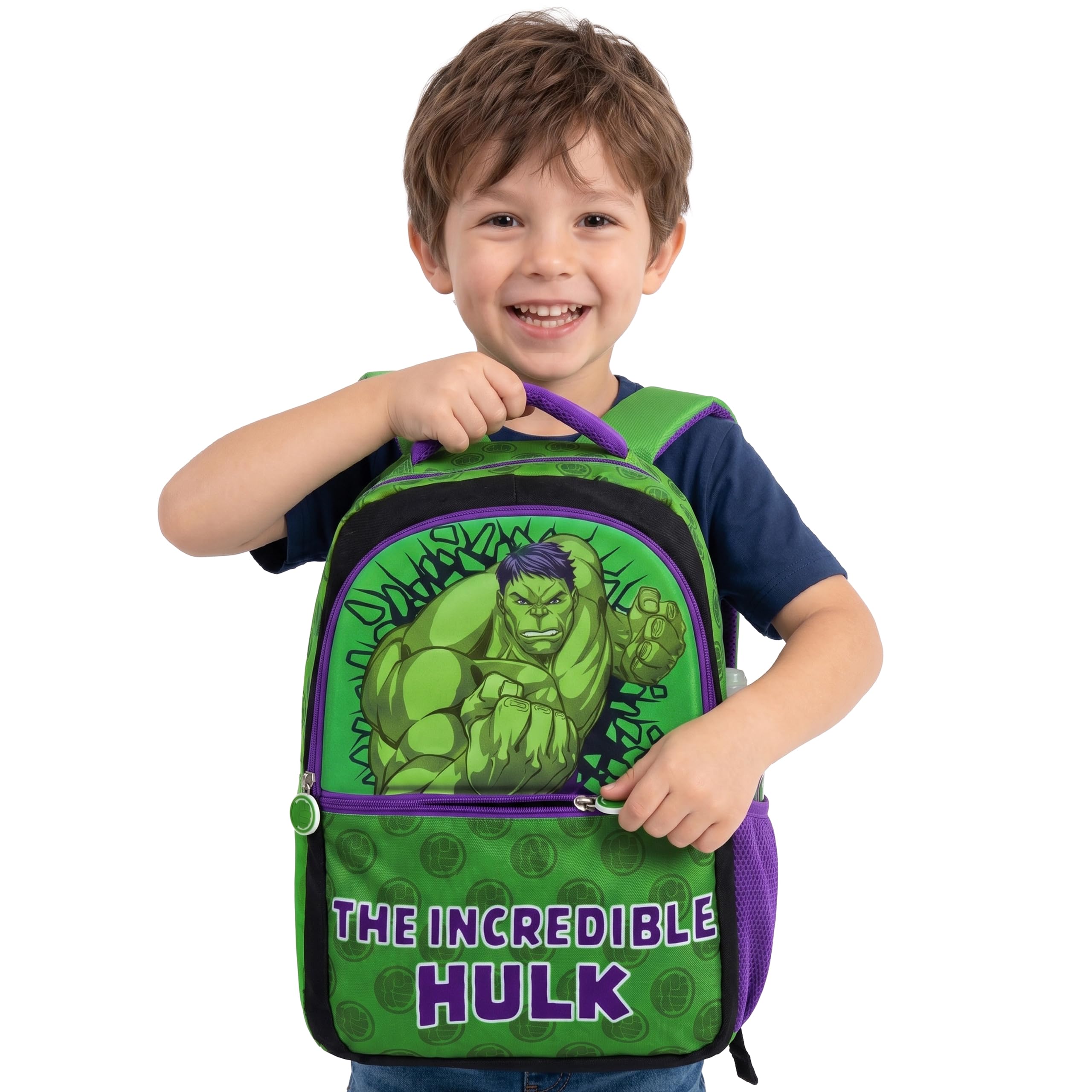 Marvel Sac à Dos Enfant, The Incredible Hulk sac enfant, Taille Unique