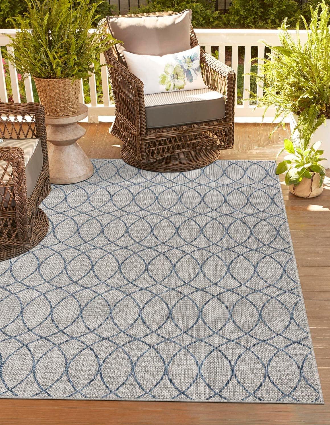 Unique Loom Outdoor Trellis Collection Area Rug Gitter