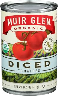 Muir Glen Organic Diced Tomatoes, 14.5 oz. | Canned Tomatoes, Peeled & Seasoned with Sea Salt, USDA Organic, Non-GMO Proje...
