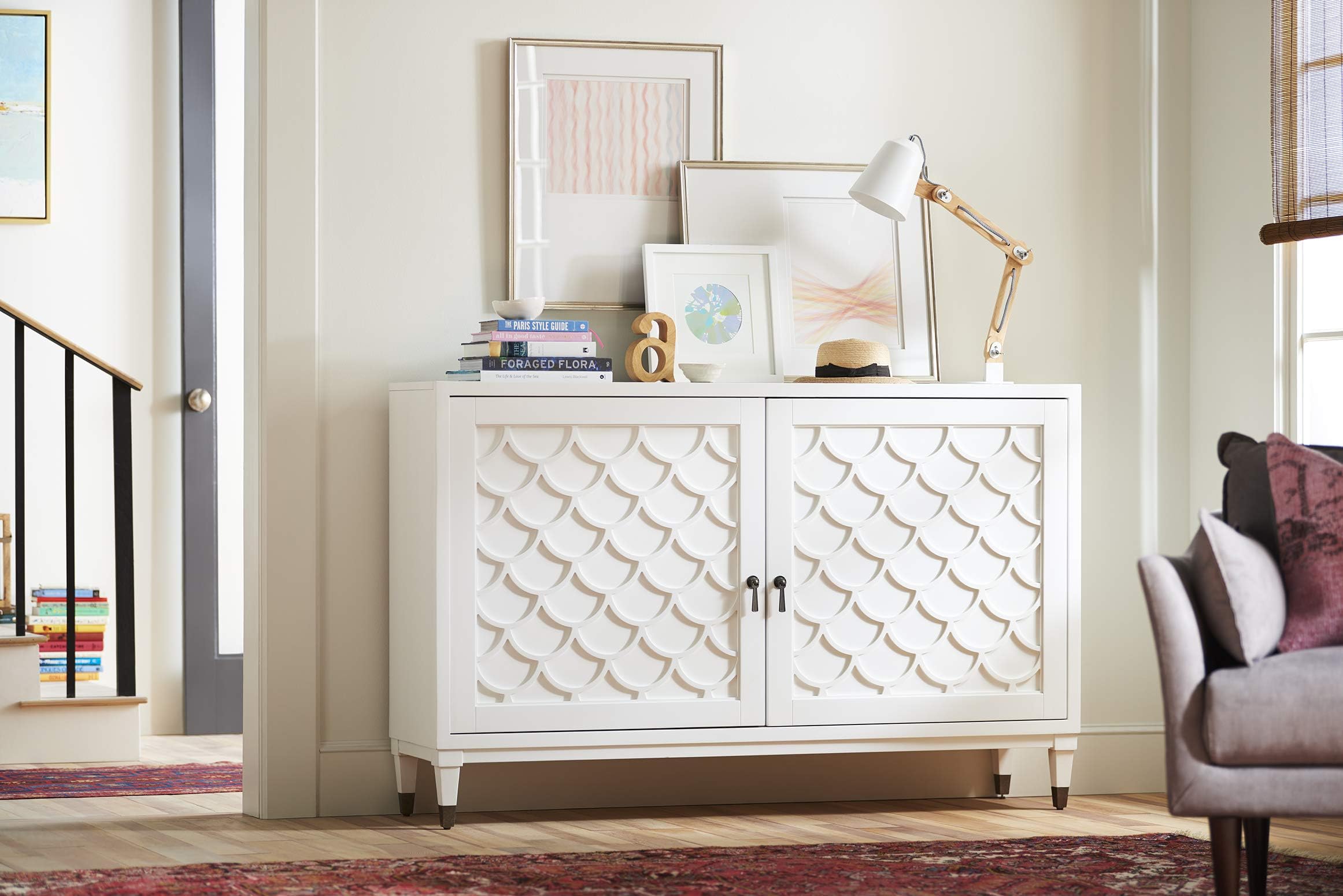 Young House Love Scalloped Sideboard Buffet White