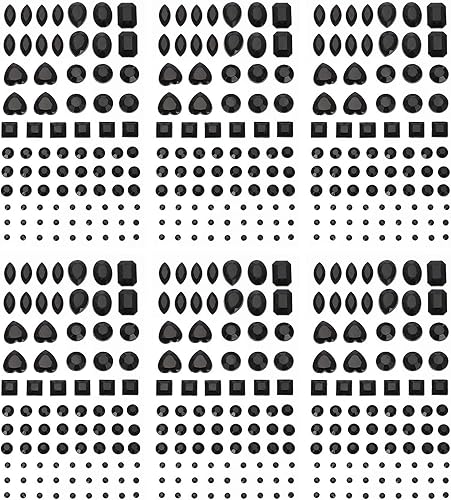 Miniatura 1 de VALICLUD 6 calcomanías de diamantes de cristal acrílico, autoadhesivas, calcomanías de diamantes de imitación para manualidades, calcomanías de