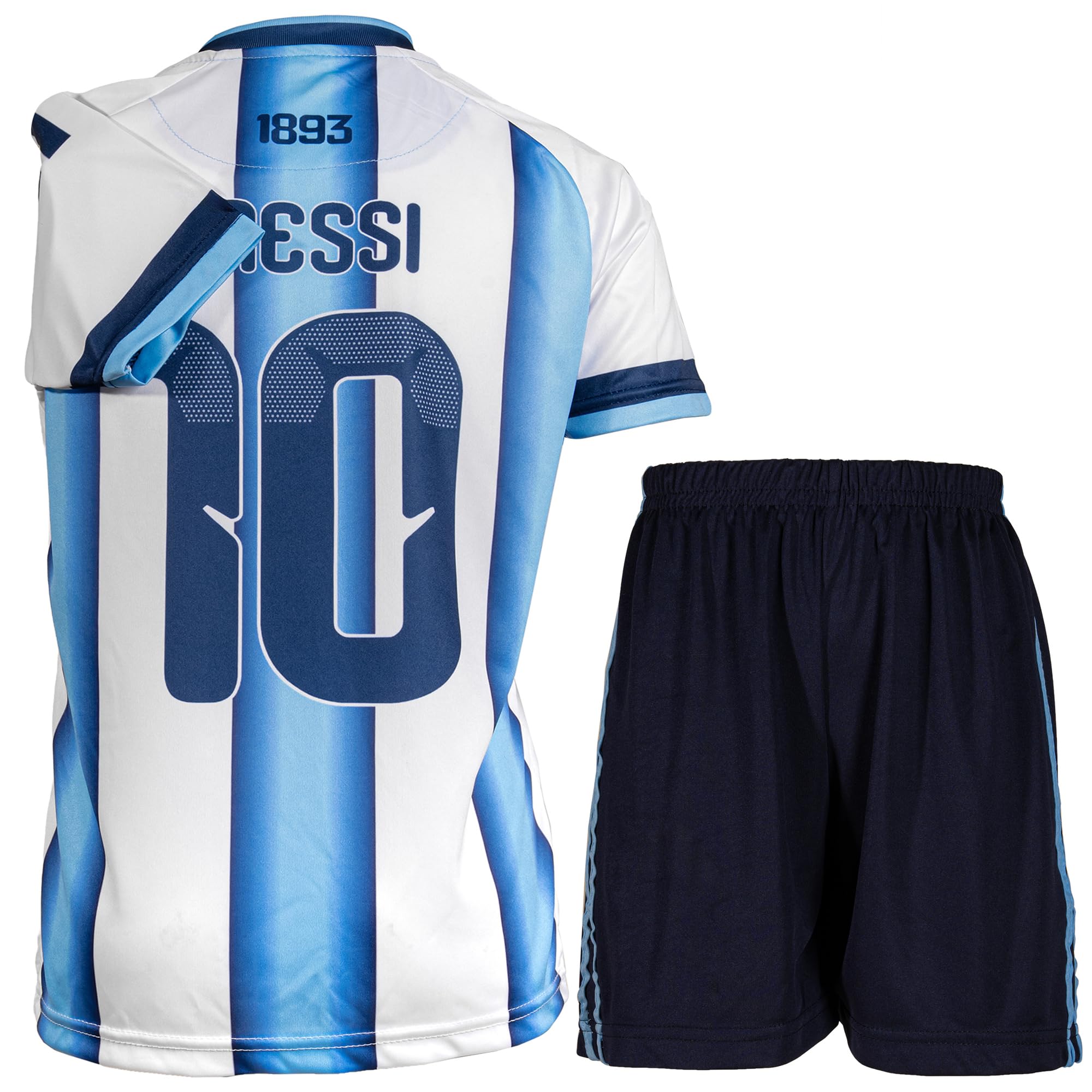 Leo. No 10 Kinder Sonderausgabe Trikot mit Kurz, Fußball Trikot Set Jugendgrößen