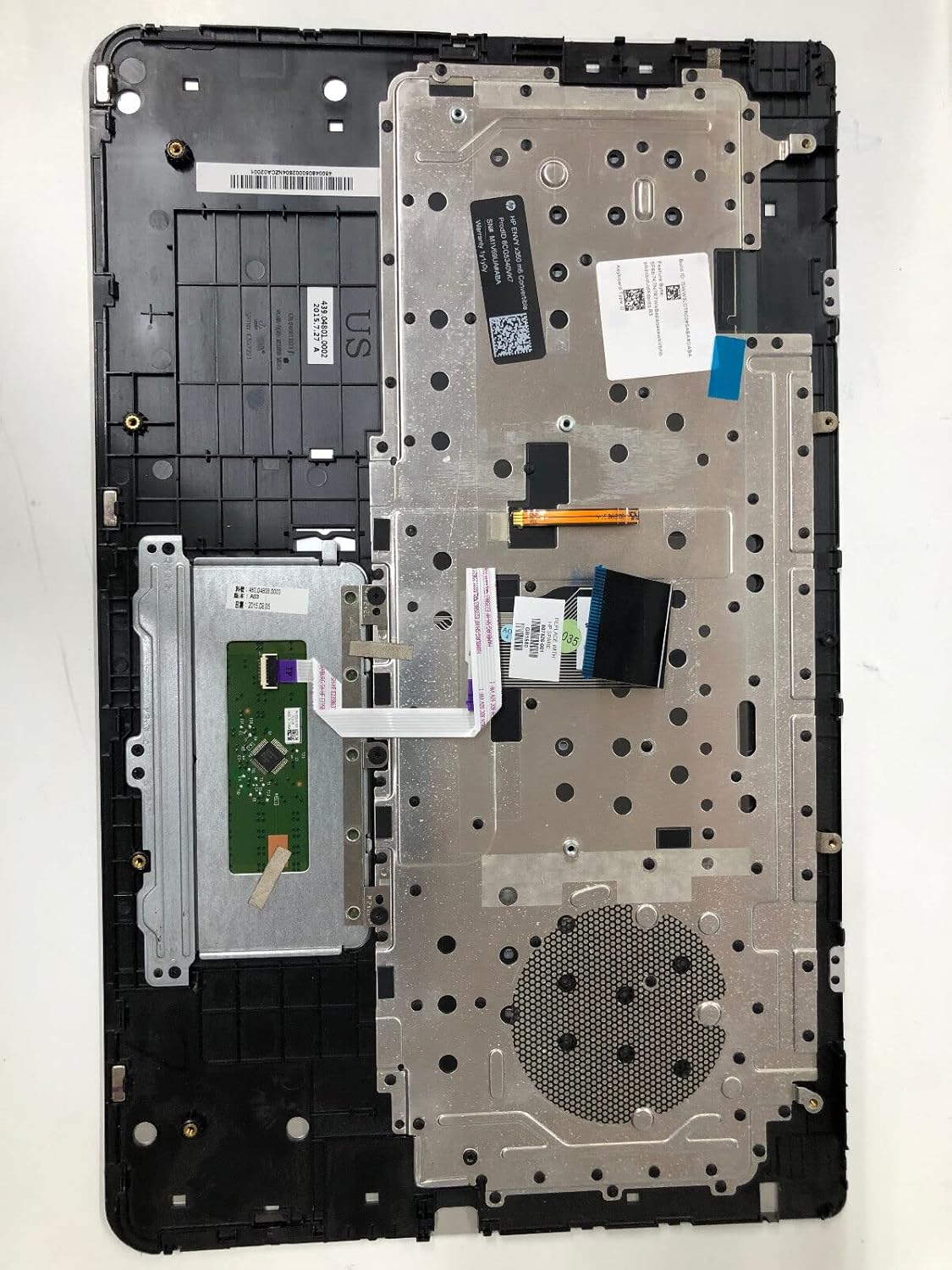 Replacement Laptop Upper Case Palmrest Backlit Keyboard Assembly Part for for HP Envy 15-w113cl X360 M6 15-W105WM 15T-W200 15-W110NR 15 W M6-W 807526-001 Sliver