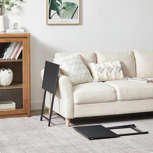 Miniatura 58 de VECELO Bandeja plegable de TV para comer, juego de 2, mesa portátil para cena/merienda con portavasos para sofá, sala de estar y espacio pequeño,