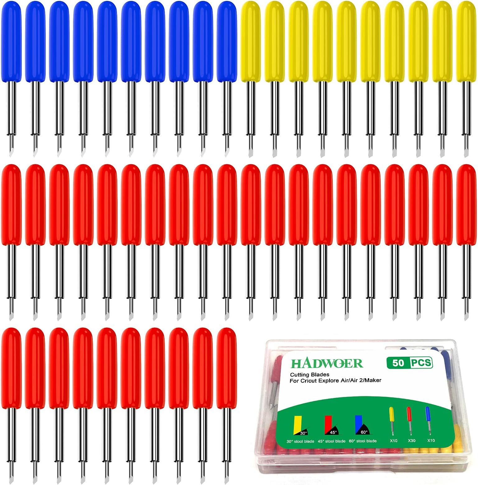 50PCS Replacement Cutting Blades Compatible with Explore Air 2/Air 3/Explore 4/Maker/Maker 3/Maker 4