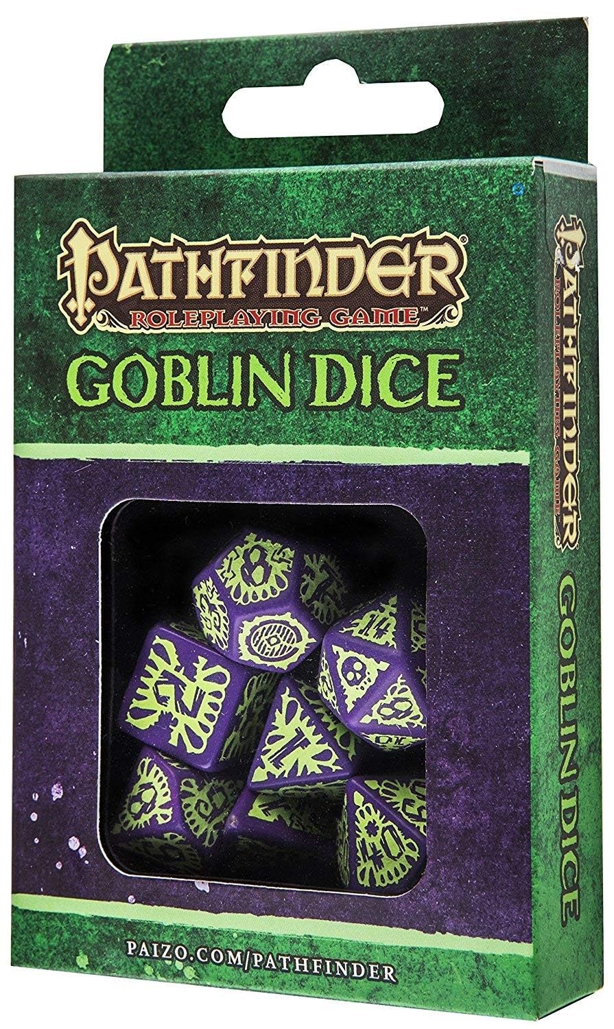 Q Workshop – Juego De 7 Dados Pathfinder – Venganza Del Infierno – Multicolor Con Números Claros – Ideal Para Rol Y Juegos De Mesa