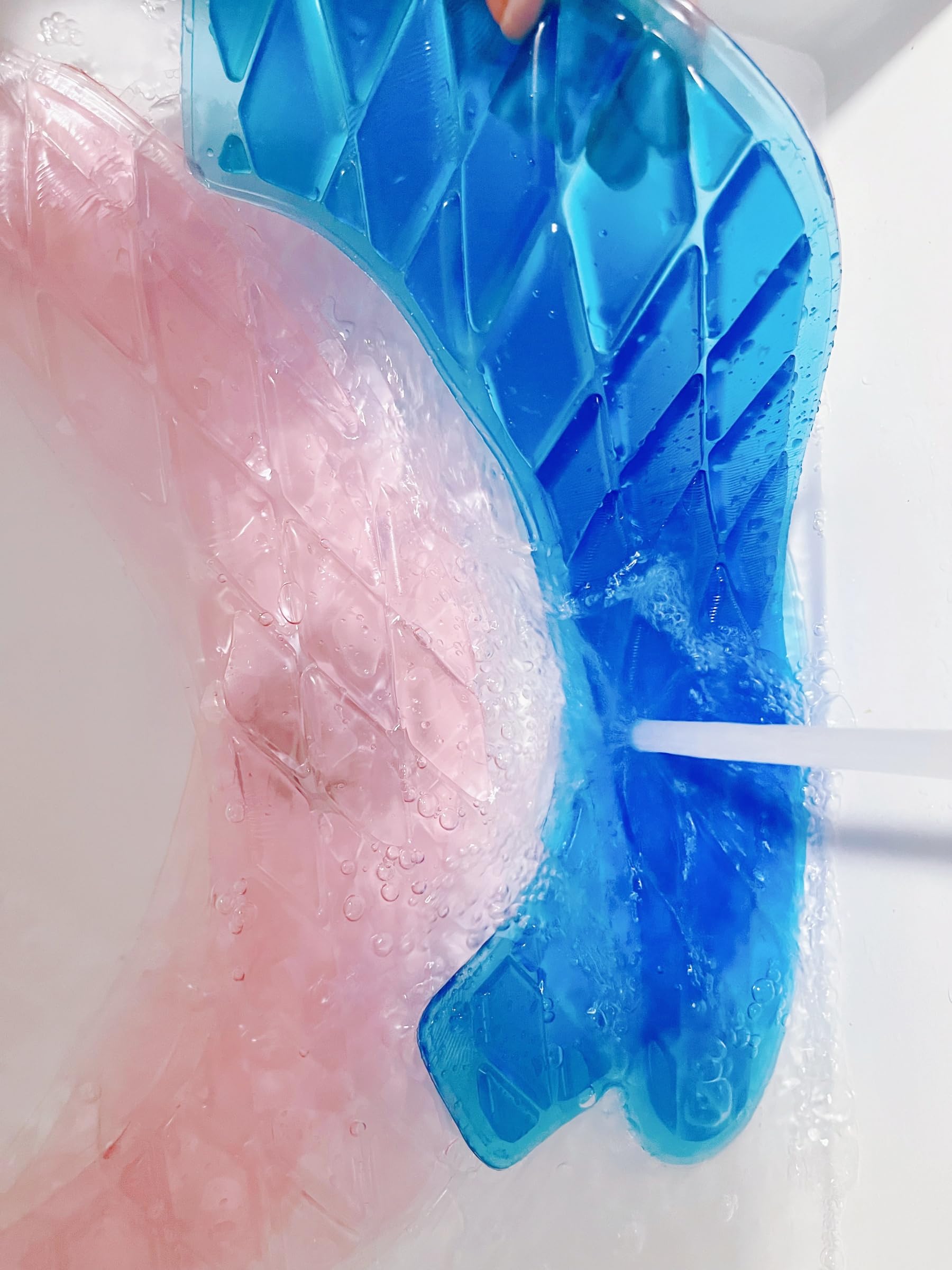 Gel-WC-Sitzkissen, waschbarer WC-Sitzbezug, gepolstertes Kissen für Toiletten und Toilettenstuhl, wiederverwendbar, selbstklebendes Donut-Pad für ältere Menschen, Senioren (blau)