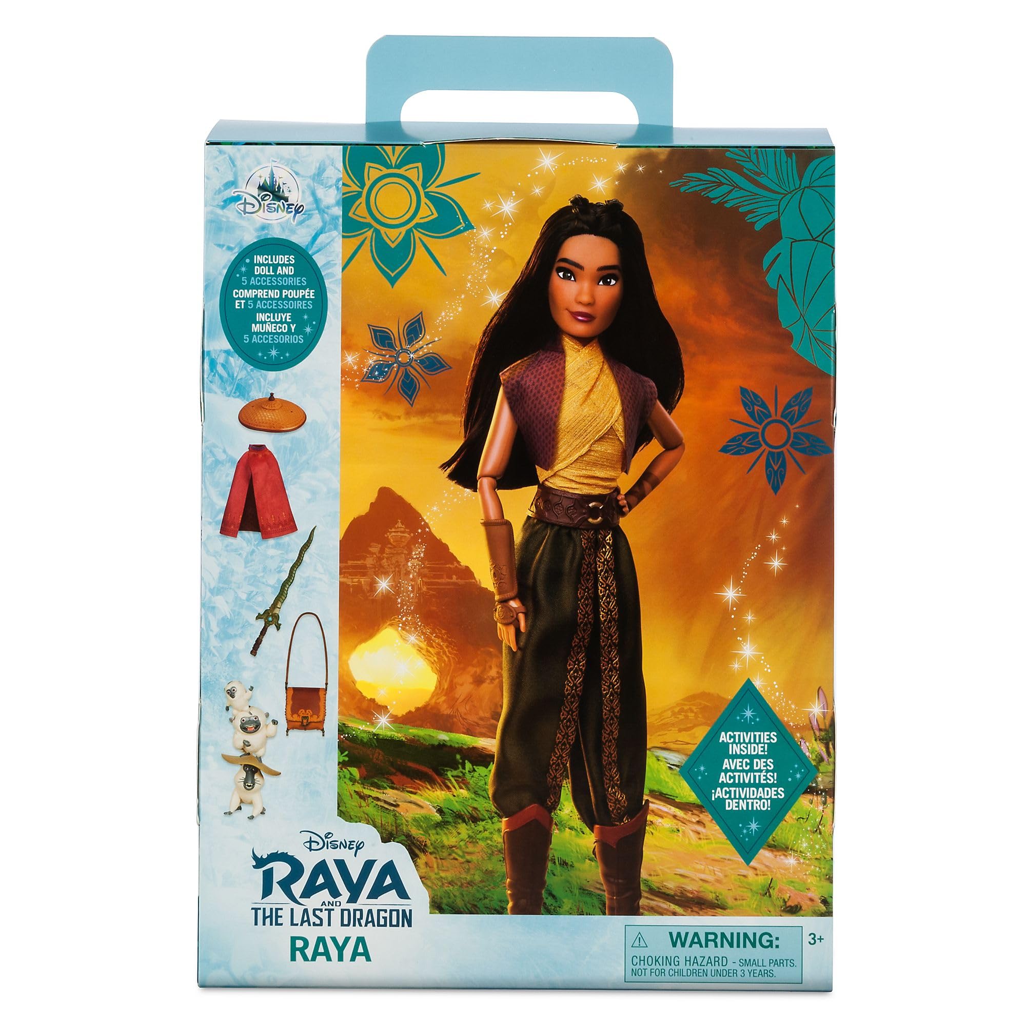 Disney Store - Muñeca Story Doll oficial de Raya (Raya y el último dragón), juguete totalmente articulable de 29 cm con accesorios, para niños y niñas de más de 3 años