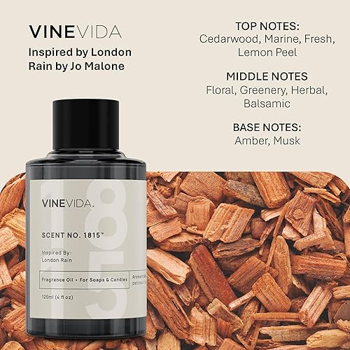 Miniatura 164 de VINEVIDA Aceite aromático n.º 4800 inspirado en un millón de hombres para fabricación de velas y jabón, fabricado en Estados Unidos