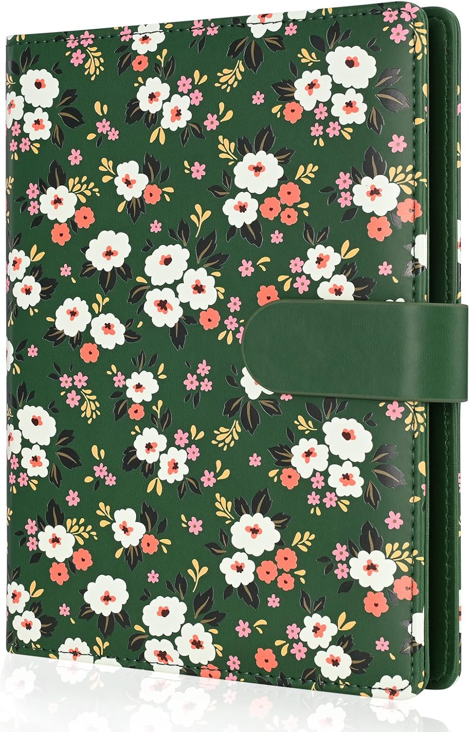 Floral Personal Organiser, A5 PU Leather Binder Journal