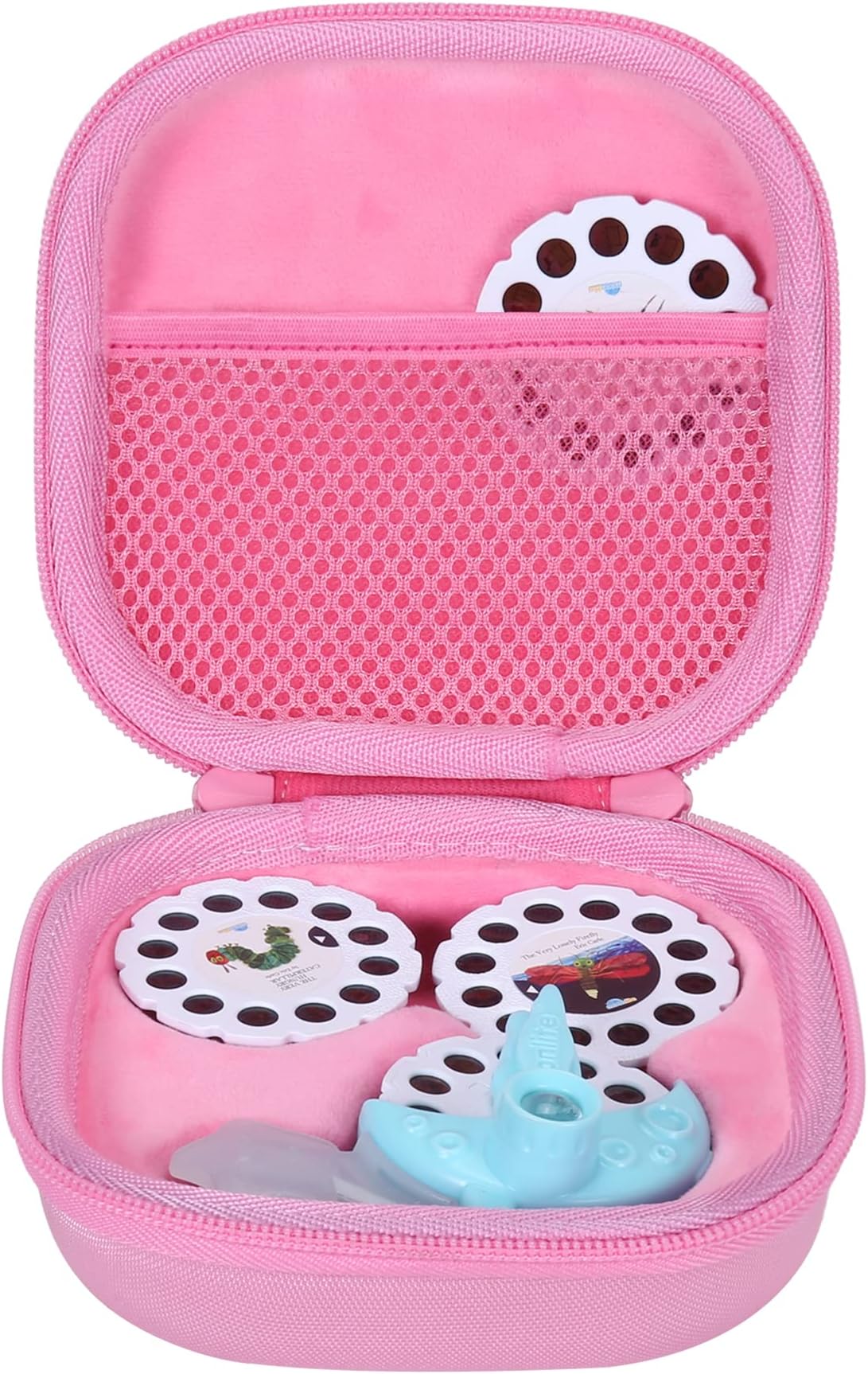 Hard Carrying Case Replacement for Moonlite Mini Projector Gift Pack fits Upto 20 Storybook Reels,Storybook Projector Organizer(Only Case,Pink)