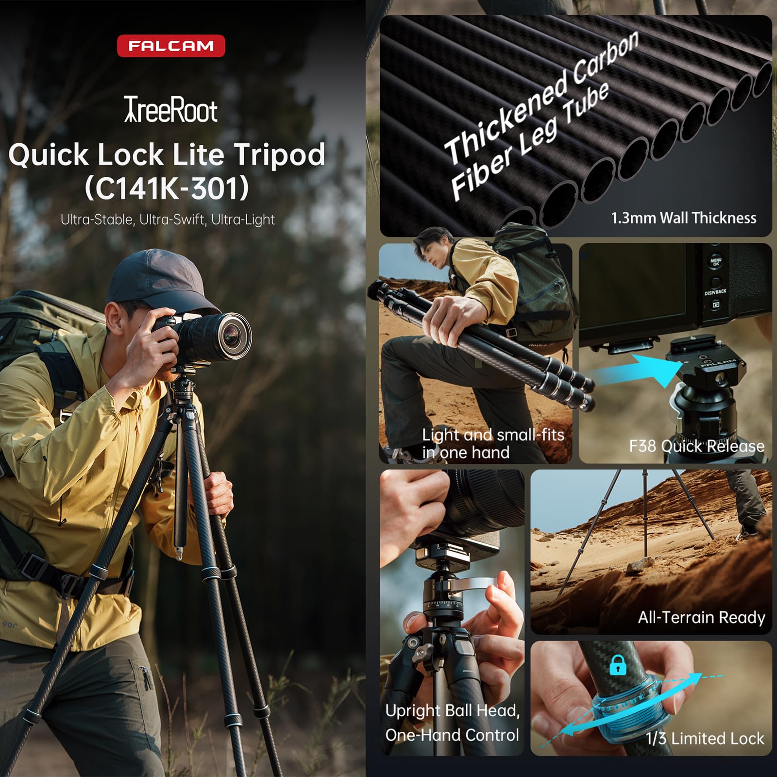 Amazon.co.jp: FALCAM TreeRoot クイックロック Lite カーボン