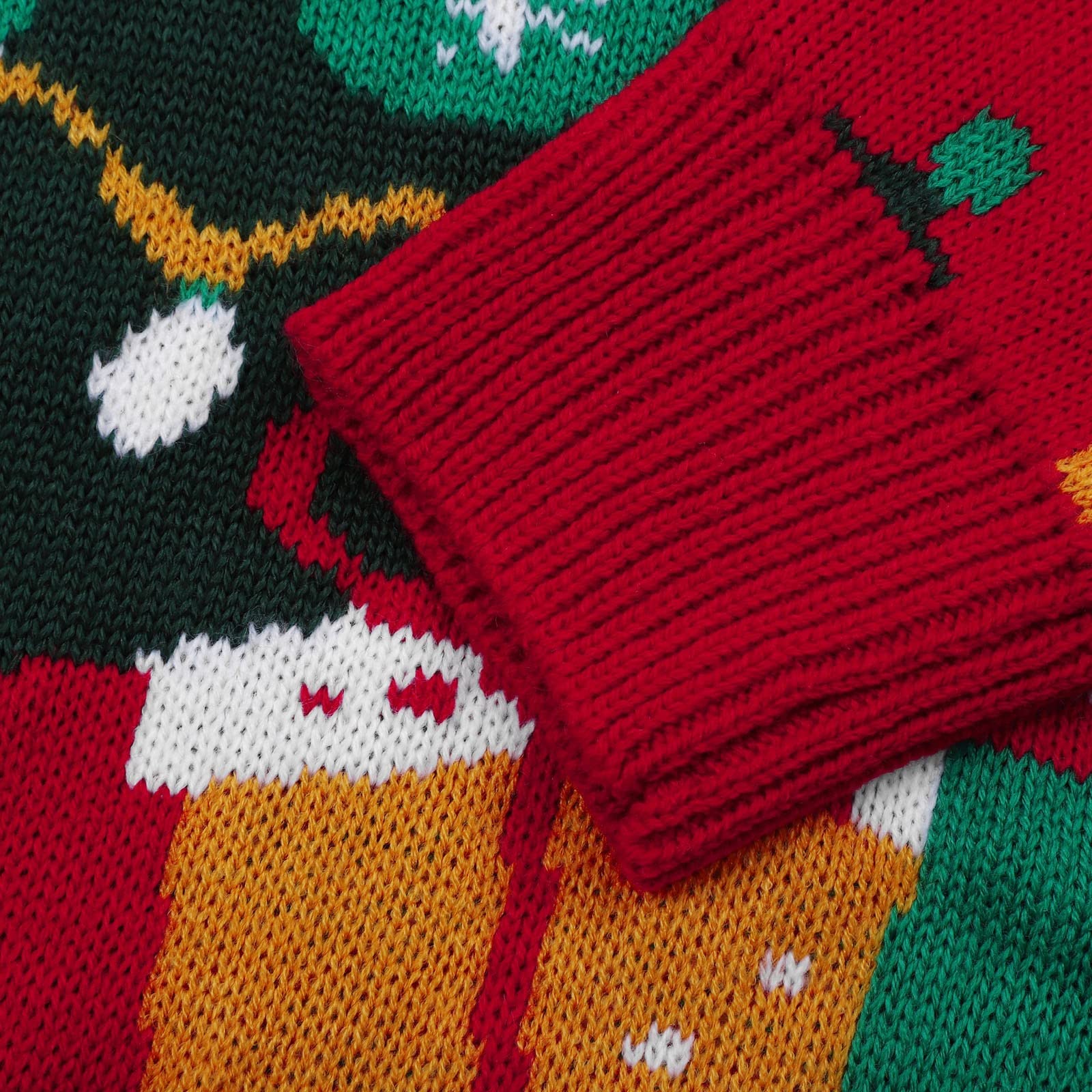 Genérico Suéter de Cuello Redondo con patrón navideño de otoño e Invierno para Mujer
