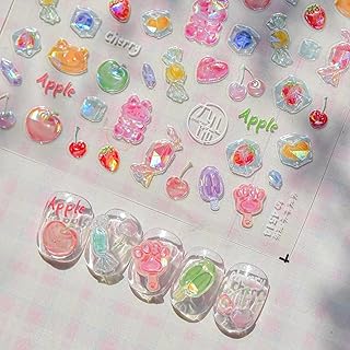 Candy Nail Stickers Ice Cream Nail Art Decals Colorful Nail Sticker for ...