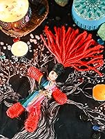 Vista 4 de Muñeca vudú hecha a mano, cuerda de cáñamo real, envuelta en calavera, brujas de terror, regalos para Halloween, cumpleaños, Navidad, fiesta