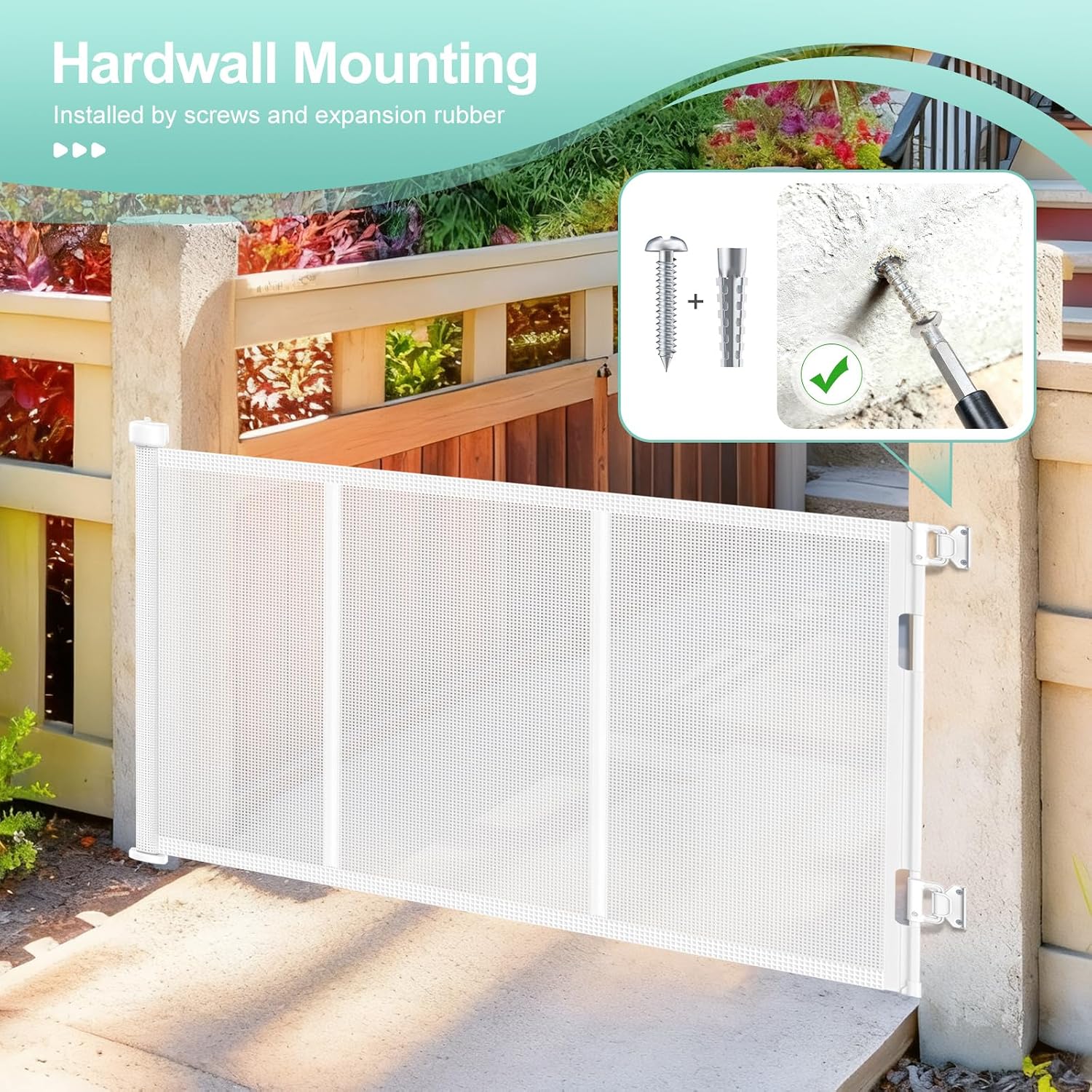 EZIGO Retractable Baby Gates Replacement Parts for 100/120 inch Dog Gate image 5
