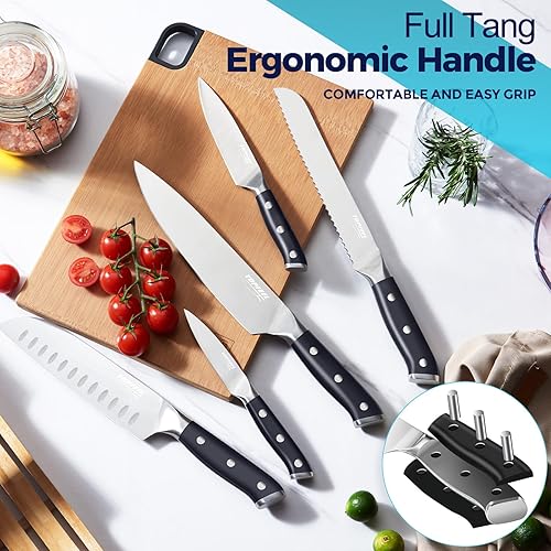 Miniatura 10 de Topfeel Damascus Knife Set 3PCS, Damascus Japanese VG-10 stainless steel Chef Knife Set Professional, Ultra-Sharp Kitchen Cooking Knife with