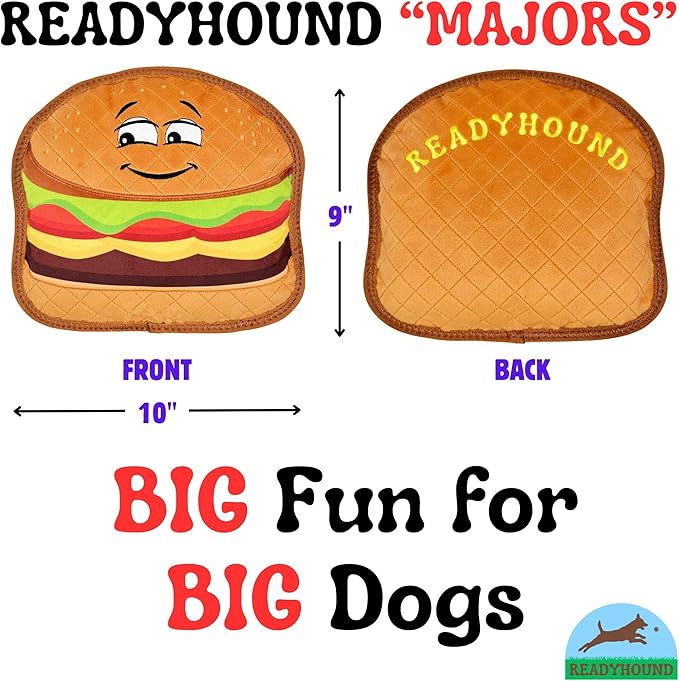 Juguete para perro grande, hamburguesa, sonoro, duradero, ReadyHound miniatura 2