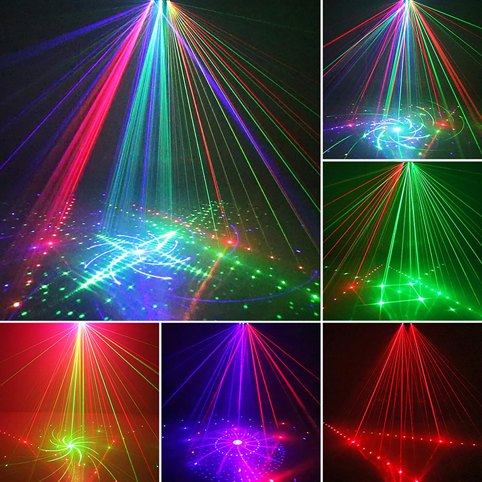 21 Eyes Disco Licht Party Licht mit Fernbedienungt, LED RGB Licht DJ Projektor Musikgesteuerte DJ Disco Lichter, DMX Effekt Scheinwerfer für KTV, Familienfeiern, Hochzeiten, Geburtstage
