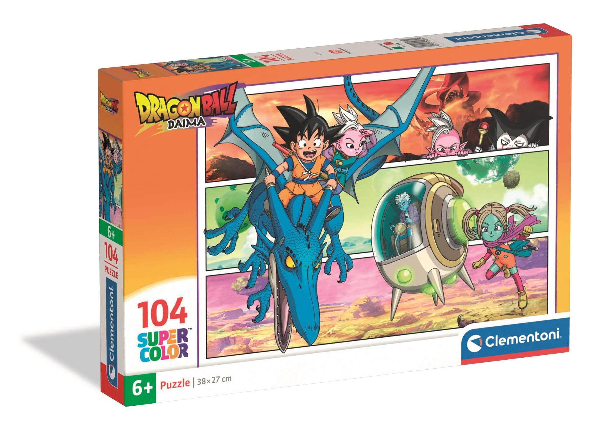 Clementoni Puzzle 104 pieces, Dragonball Daima, Puzzle for Kids 6+ Years, Made in Italy, 25089