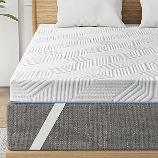 BedStory 10cm Höhe Topper 100x200cm,H3&H4 Gel Memory Foam Topper,Waschbarer Bezug, Matratzentopper für Boxspringbett Wohnmobil und Schlafsofa