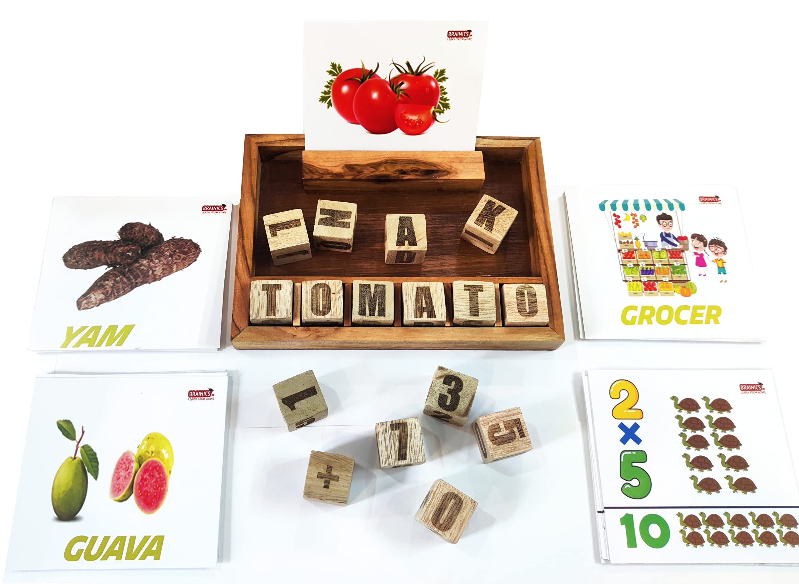BRAINICS Word Building & Letter Spelling Matching 2 in 1 Learning Toy Game with Flash Cards 130+ Large (5"x4") | 3-6 Age (B09NSZ1GZN) Amazon Price History, Amazon Price Tracker