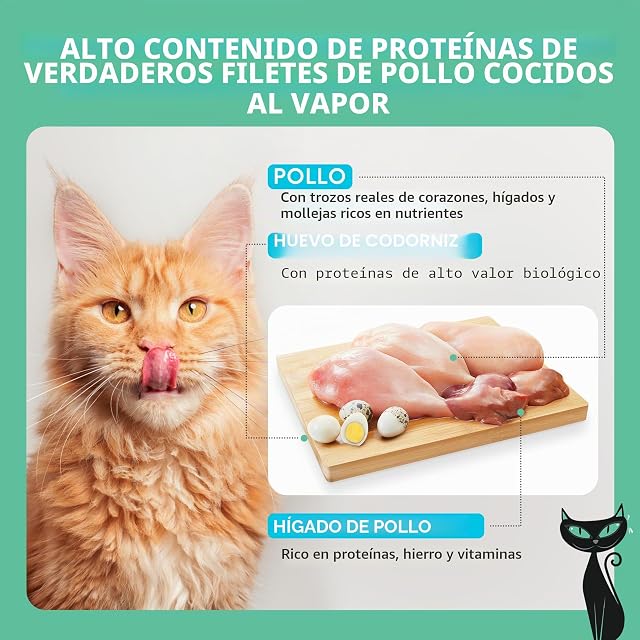 Foto 5 de 8 de Schesir After Dark - Sabor de Pollo con Huevos de codorniz Velvet Mousse, alimento húmedo Completo para Gatos…