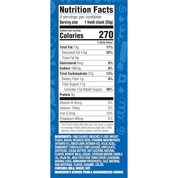CHIPS AHOY! Fresh Stacks Chocolate Chip Cookies, 24 Multi Snack Packs | Original, Bulk Travel Snacks, Individually Wrapped, Real Chocolate Chip Cookies, Certified Kosher