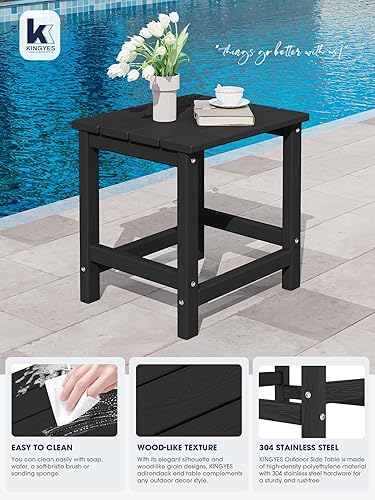 Miniatura 3 de KINGYES Mesa auxiliar doble, mesa auxiliar Adirondack, color verde manzana