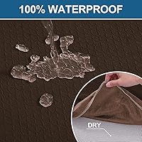 Vista 3 de Smiry Waterproof Seat Covers for Dining Room Chairs Set of 4, Stretch Jacquard Removable Washable Chair Seat Slipcovers Protector, No Rear Covers