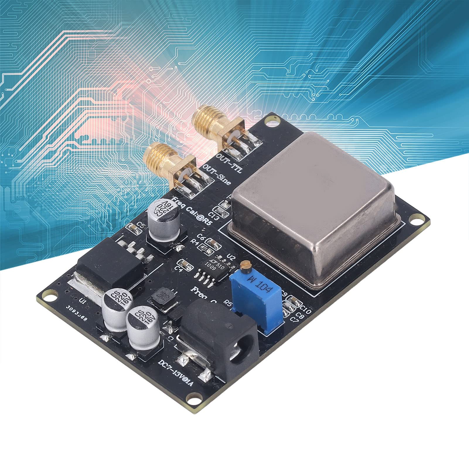 10MHz Frequency Source Reference OCXO Frequency Module, Stable Output, SMA Female Interface, Suitable for Audio Systems, Decoders, for Shortwave Radios, Sources