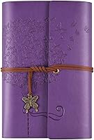 Vista 9 de OMEYA Cuaderno de cuero para diario, planificador de diario de escritura recargable, regalos para mujeres, hombres, niñas, hermanas, amigos