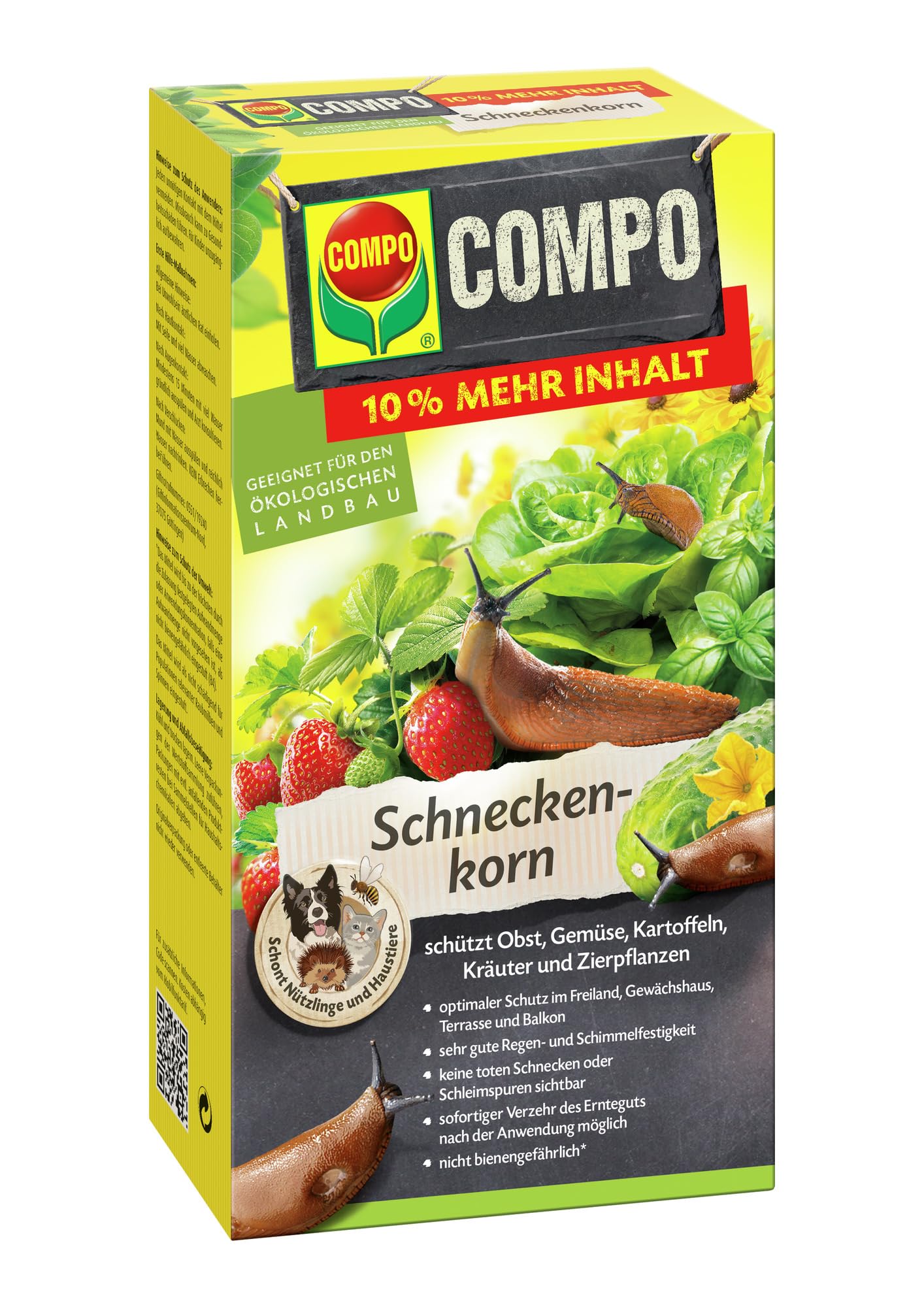 COMPO Schneckenkorn Regenfest - Streugranulat gegen Nacktschnecken - 2,2kg