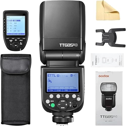 Godox TT685II-C Flash TTL 2.4GHz GN60 Sincronización de alta velocidad 18000s Cámara Speedlite Speedlight Light Compatible con cámaras Canon y