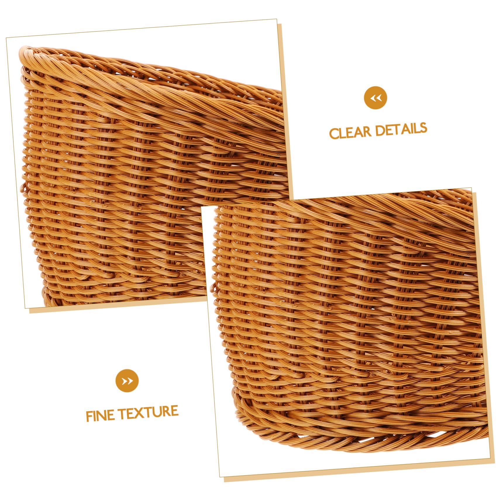 UKCOCO Cesto da Tavolo in Vimini Sintetico Organizer Cucina Pratico e Robusto Design Intrecciato la Casa e Decorazione Rustica