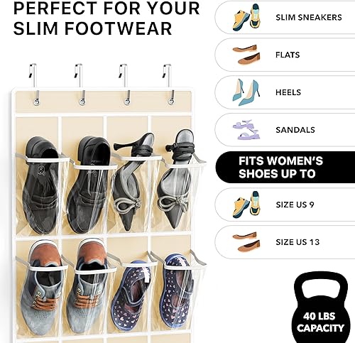 Vista 43 de Simple Houseware - Organizador para colgar en la puerta Marrón