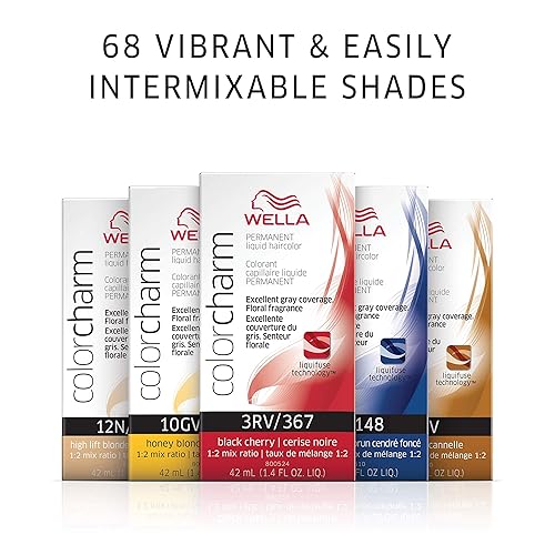 Miniatura 7 de Wella Color Charm - Tinte líquido permanente para el cabello para cobertura de canas 12AA rubio nórdico