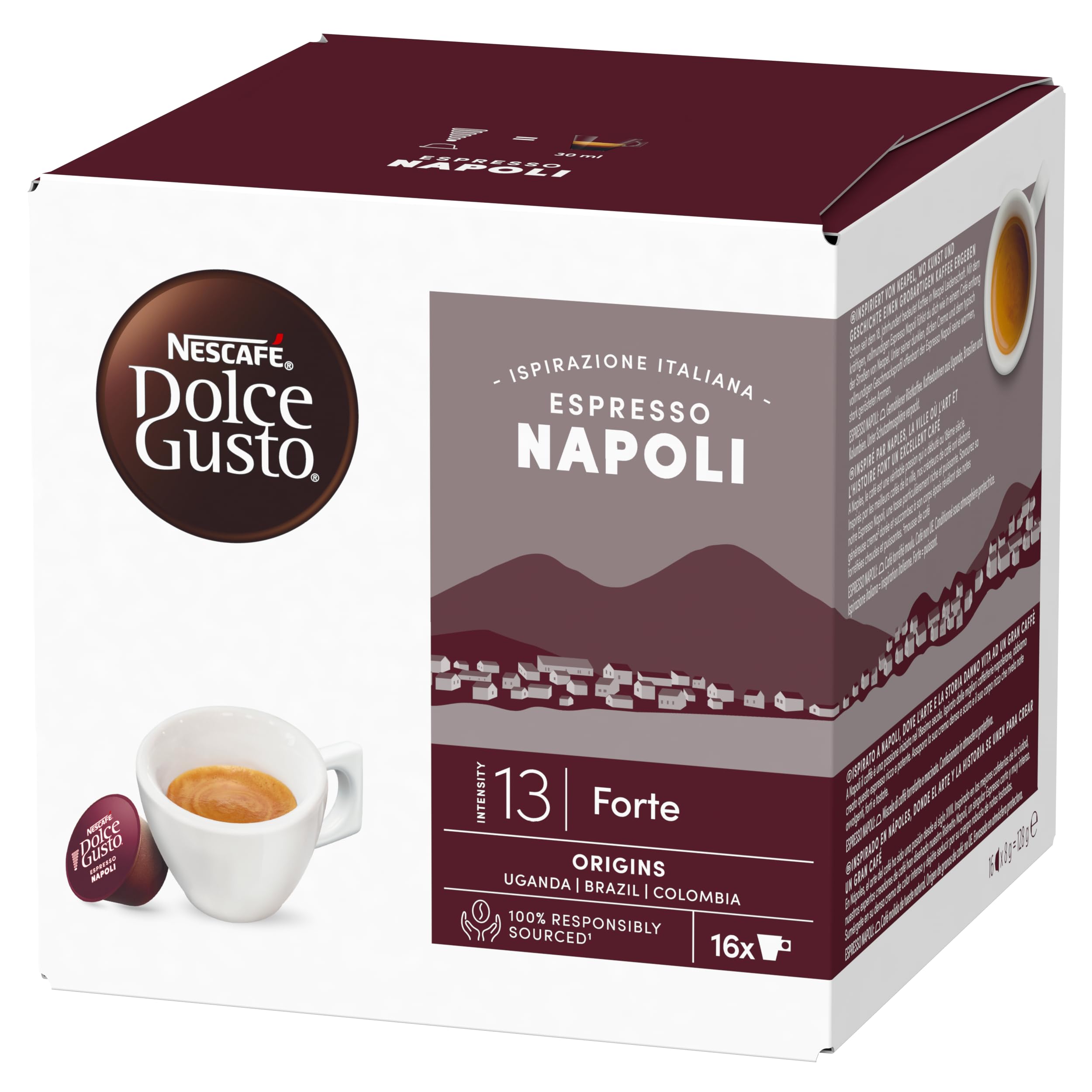NESCAFÉ DOLCE GUSTO Espresso Napoli Caffè, 6 paquetes de 16 cápsulas (96 cápsulas compatibles con Nescafé Dolce Gusto)