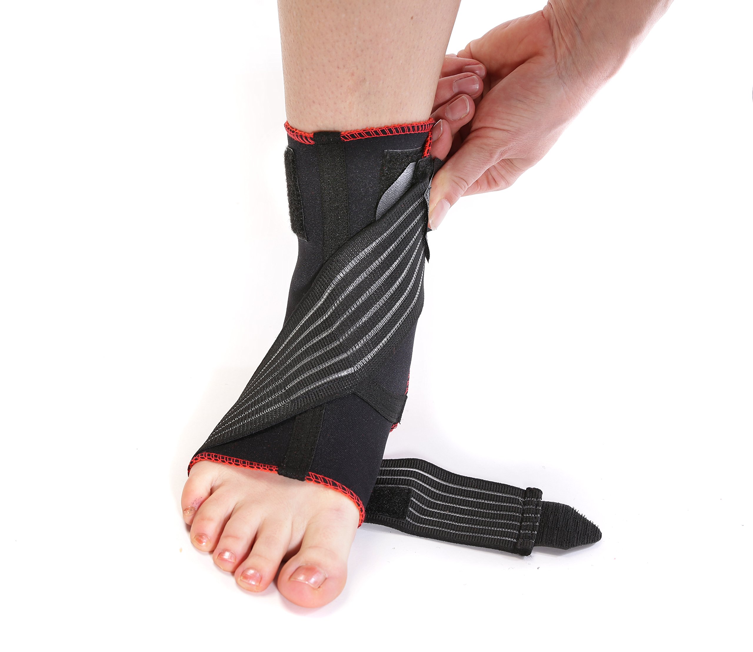 TSM Sportbandage Sprunggelenkbandage aktiv, Schwarz, L, 5186
