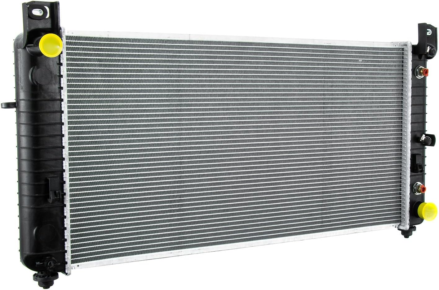 34” Radiator Aluminum Core Radiator Compatible with Chevy Silverado GMC Sierra 1500 Cadillac Escalade 5.3L 6.0L Automotive Cooling Radiator